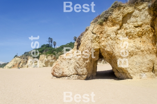 Sandstone cliffs on the beach