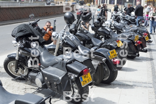 Saturday 18th May 2013. City of Wroclaw is full of bikers and their motorcycles.