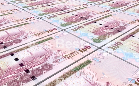 Saudi Arabia rials bills stacks background