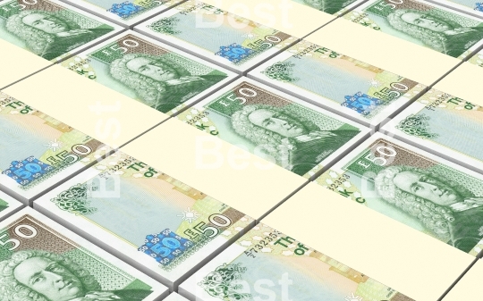 Scotland pound bills stacks background