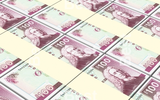 Scotland pound bills stacks background