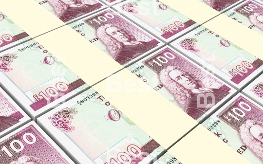 Scotland pound bills stacks background
