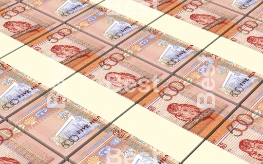 Seychelles rupee bills stacks background
