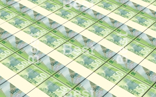 Seychelles rupee bills stacks background