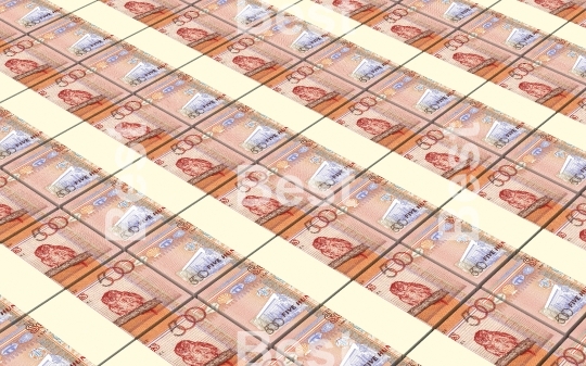 Seychelles rupee bills stacks background