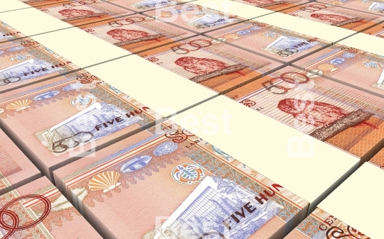 Seychelles rupee bills stacks background