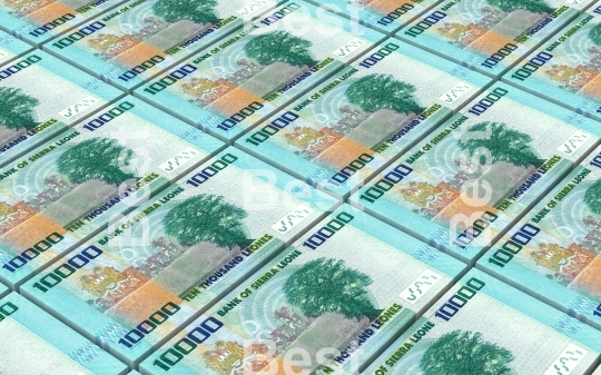 Sierra Leonean leones bills stacks background