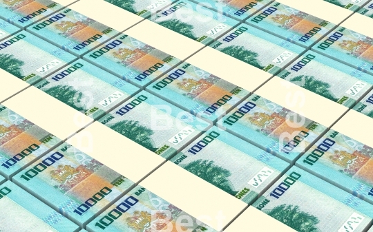 Sierra Leonean leones bills stacks background