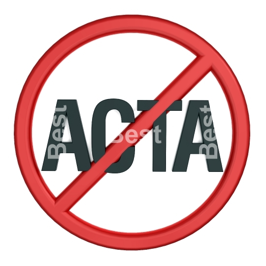 Sign of opposition to Trade Agreement ACTA