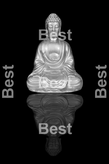 Silver Buddha statue