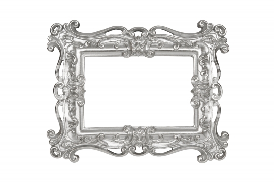 Silver carved picture frame