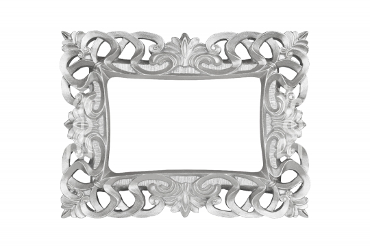 Silver carved picture frame