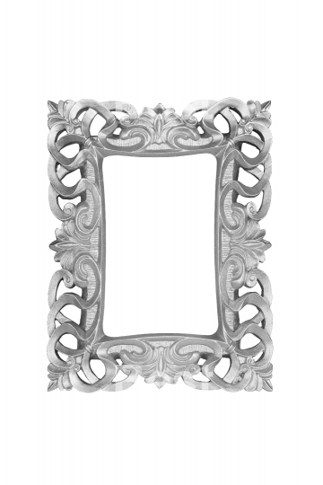 Silver carved picture frame