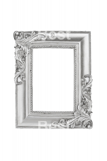 Silver carved picture frame