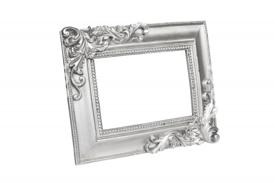 Silver carved picture frame