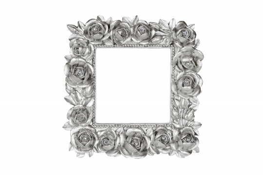 Silver carved picture frame