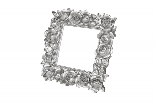 Silver carved picture frame