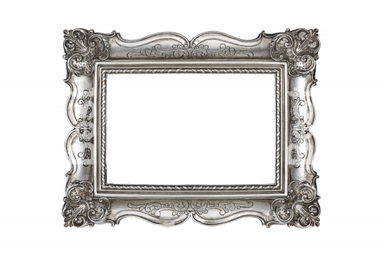 Silver carved picture frame