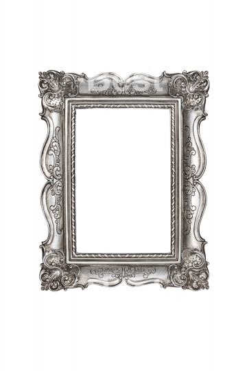 Silver carved picture frame