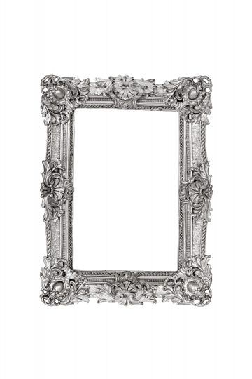 Silver carved picture frame