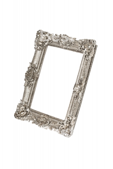 Silver carved picture frame