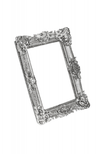 Silver carved picture frame