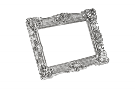 Silver carved picture frame