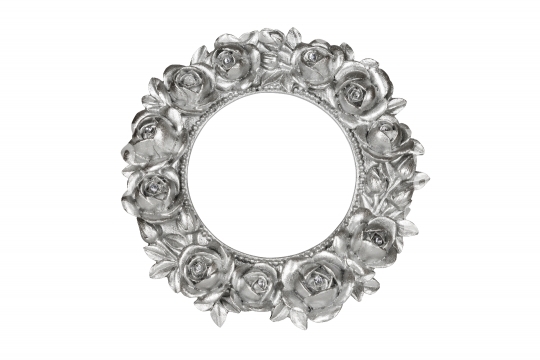 Silver oval picture frame