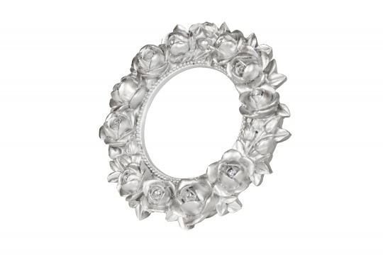 Silver oval picture frame