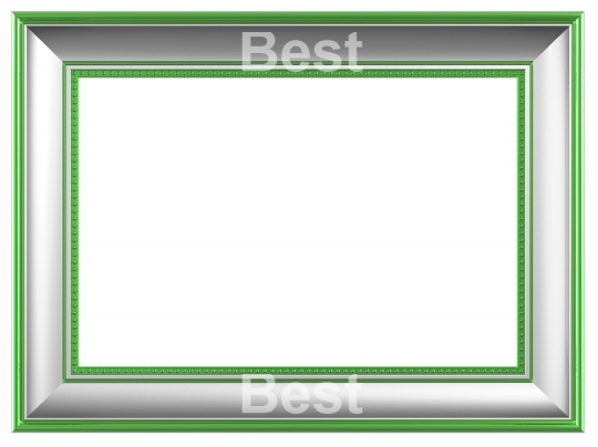 Silver picture frame isolated on white background