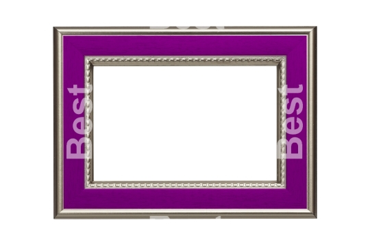 Silver-purple picture frame