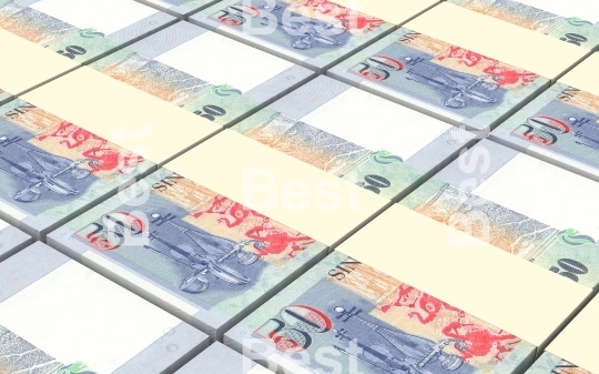 Singaporean dollar bills stacked background