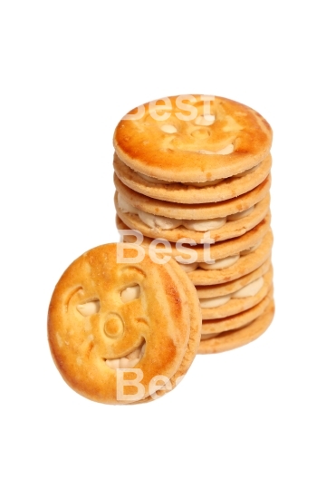 Smiling stuffed biscuit