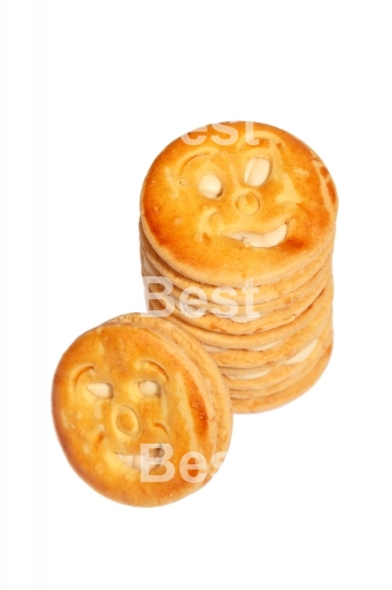 Smiling stuffed biscuit