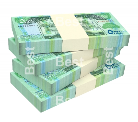 Somaliland shilings bills isolated on white background