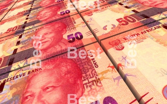 South african rands bills stacks background