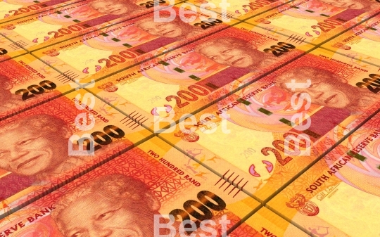 South african rands bills stacks background