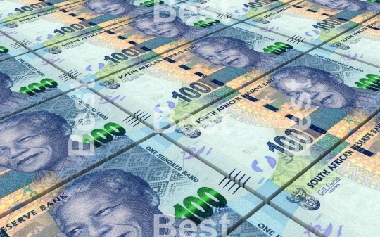 South african rands bills stacks background