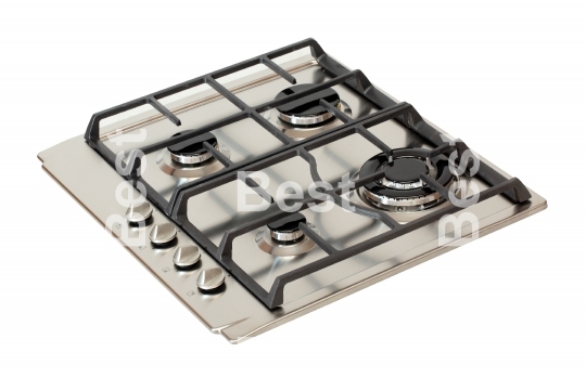 Stainless steel gas hob