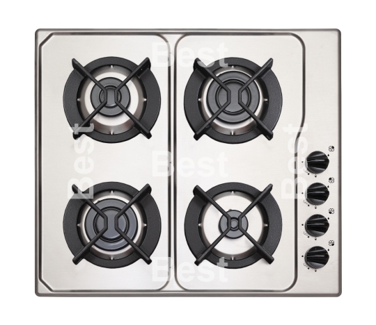 Stainless steel gas hob