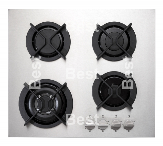 Stainless steel gas hob