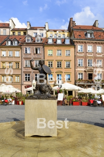 Statue of Mermaid in Warsaw