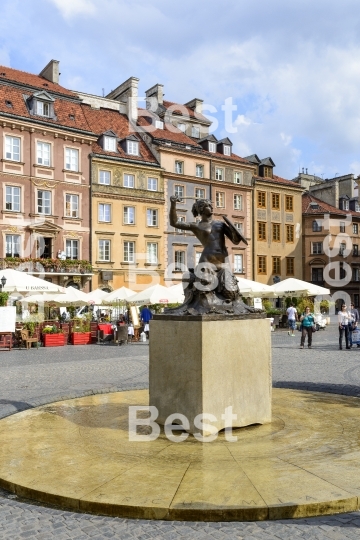 Statue of Mermaid in Warsaw