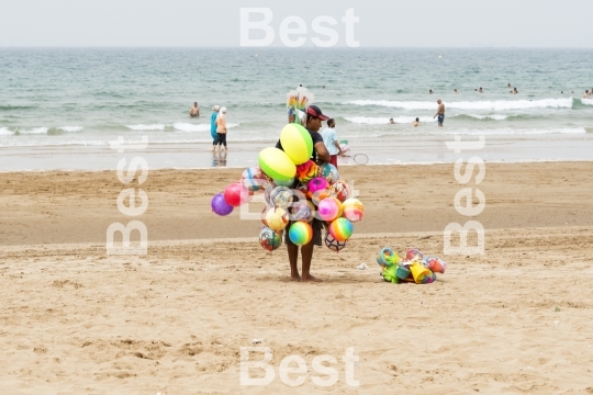 Street vendor on the beach