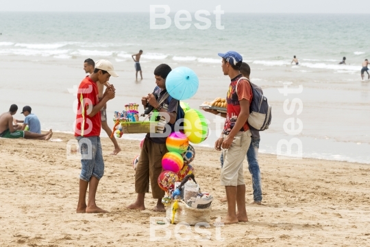 Street vendor on the beach