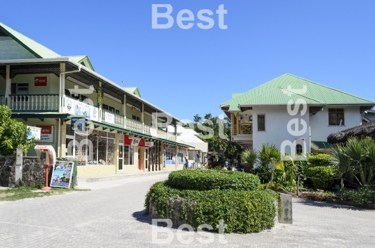 Streets of La Passe on La Digue Island