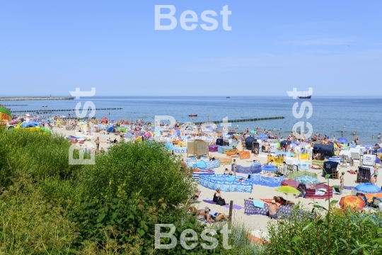 Summer beach in Ustka