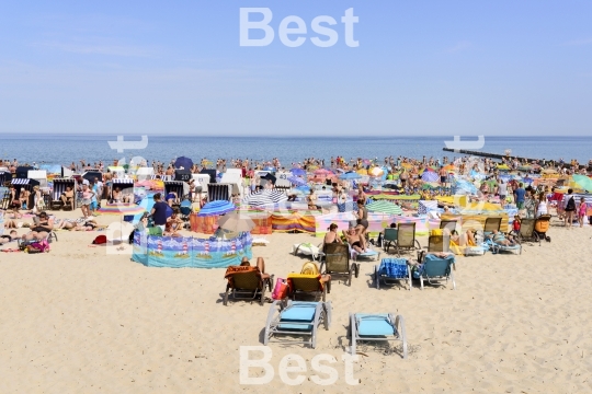 Summer beach in Ustka