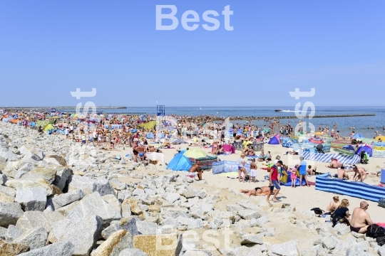 Summer beach in Ustka