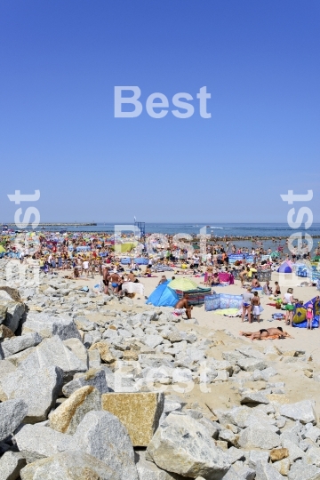 Summer beach in Ustka